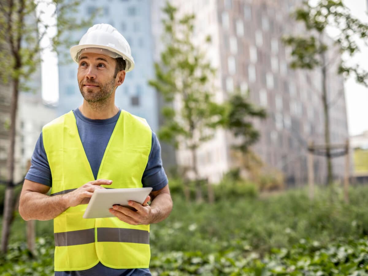 Facilities Manager With Tablet