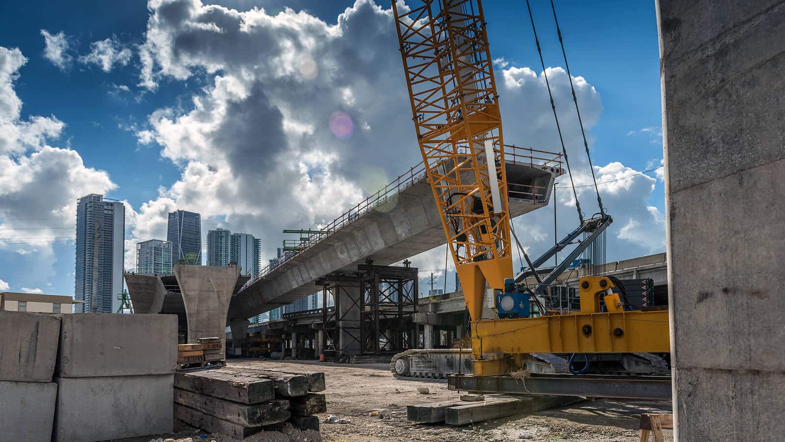 Overpass construction site