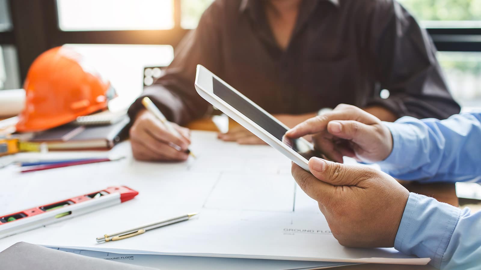 Person using tablet