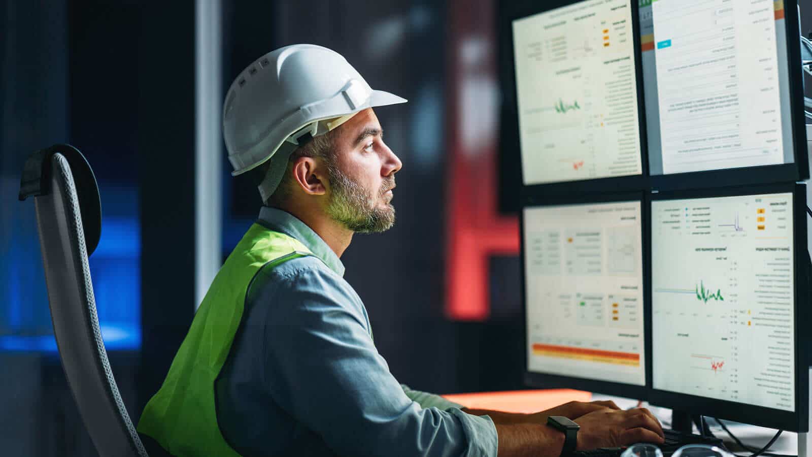Worker On Computer