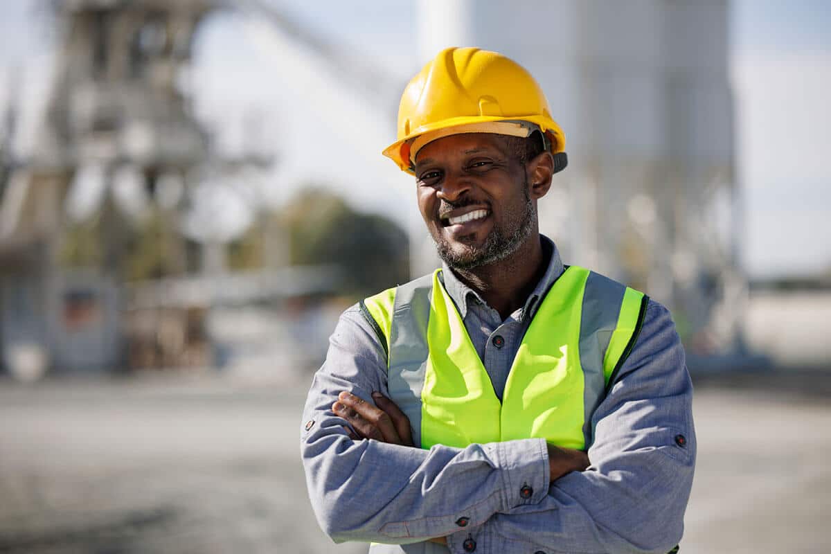 Male engineer at site