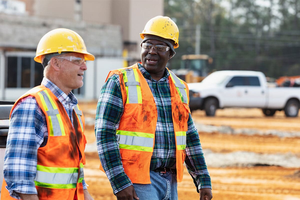 Two Public Workers Talking